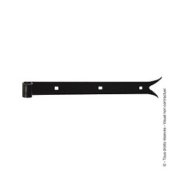 Penture queue de carpe 40x5mm Longueur 800mm noir