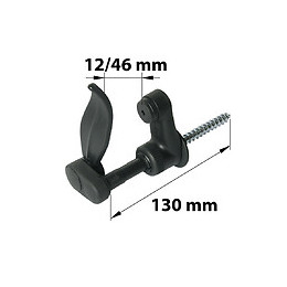Arrêt de volet à visser Longueur 130mm composite noir