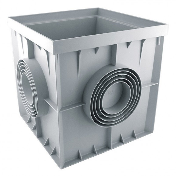 Regard polyéthylène 300x300mm gris