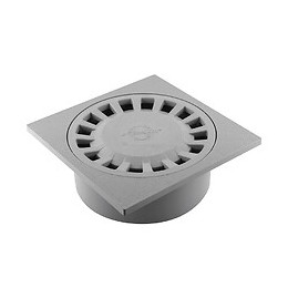 Siphon de cour 200x200mm sortie D.63/80/100 gris
