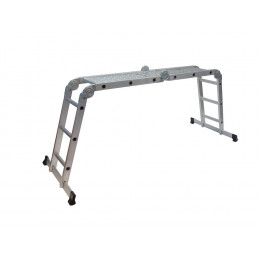 Echelle articulée + plate-forme acier 4x3 barreaux