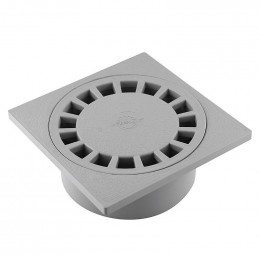 Siphon de cour 150x150mm sortie D.40/50/63 gris