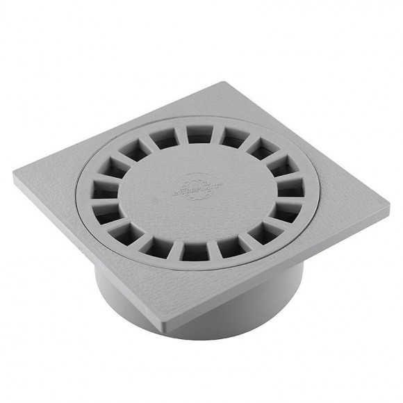 Siphon de cour 150x150mm sortie D.40/50/63 gris