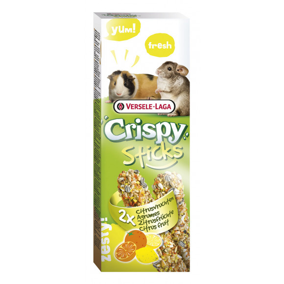 Crispy Sticks Cobayes-Chinchillas Agrumes 2 pièces 110g