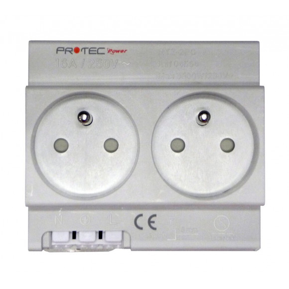 Double prises modulaire PROTEC