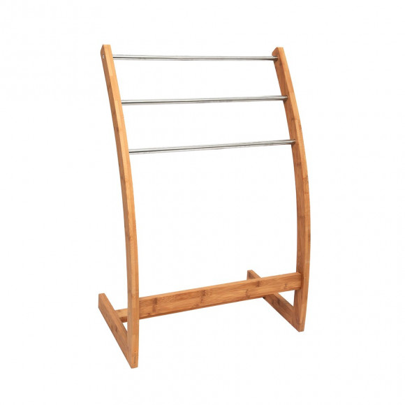 Porte-serviettes Bambou 3B fixation inox L.57xl.35xh.85cm