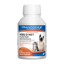 Aliment minéral liquide FRANCODEX chaton / chat Vers O Net 100ml
