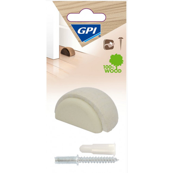 Butée Demi-Lune Hêtre Bois Blanc