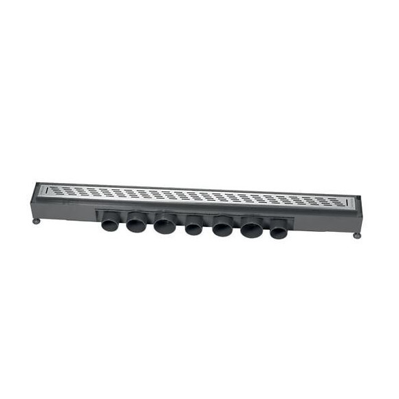 Caniveau de douche avec grille trait l.800mm