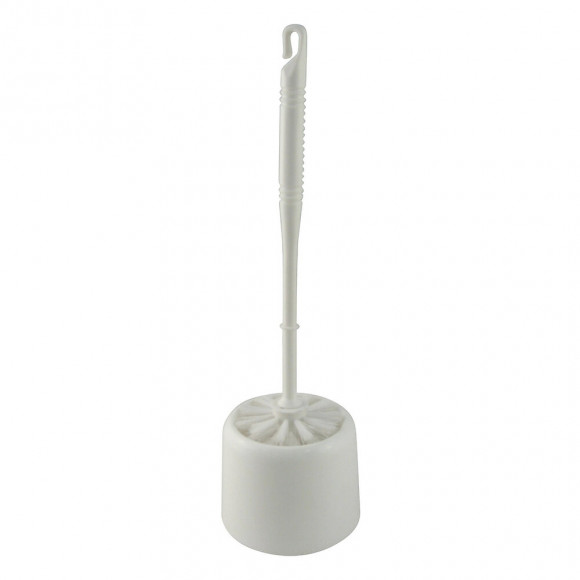 Pot balai WC plastique blanc