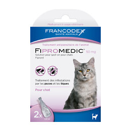 Pipettes antiparasitaires  FRANCODEX chat Fipromédic 2 x 0,5ml
