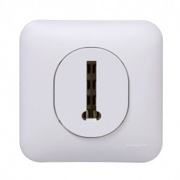 Ovalis - Prise téléphone en T, 8 contacts - Blanc