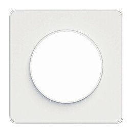 Odace Touch - Plaque aluminium brossé - Blanc