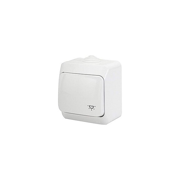 Cedar Plus - Bouton poussoir, 10 A - Blanc