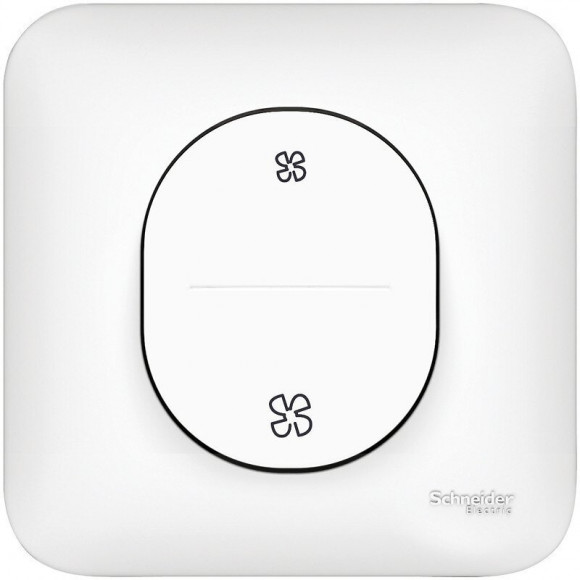 Ovalis - Interrupteur VMC, sans position arrêt - Blanc