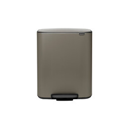 Poubelle à Pédale Bo 2x30L Platinum BRABANTIA 