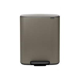 Poubelle à Pédale Bo 2x30L Platinum BRABANTIA 