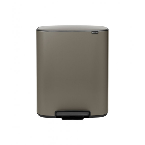 Poubelle à Pédale Bo 2x30L Platinum BRABANTIA 