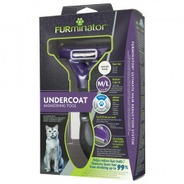 Furminator brosse chat moyen ou grand poils courts
