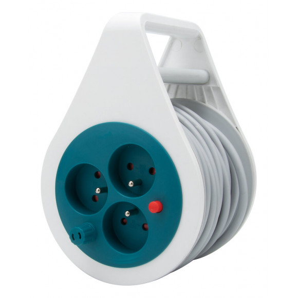 Mini-enrouleur domestique 7 mètres turquoise