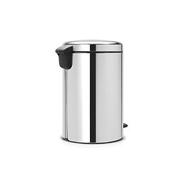 Poubelle de cuisine ronde à pédale NewIcon 20L - Brilliant Steel
