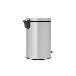 Poubelle de cuisine ronde à pédale NewIcon 20L - Metallic Grey