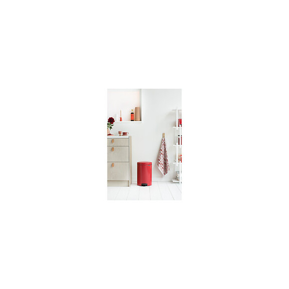 Poubelle de cuisine ronde à pédale NewIcon 20L - Passion Red