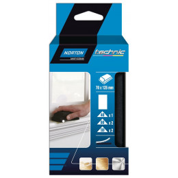 Cale à poncer + patins 70x125mm Grains assortis