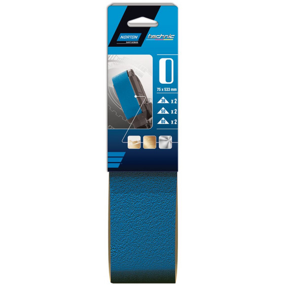 6 bandes 75x533mm Grains assortis