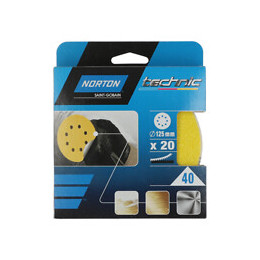 20 disques de ponÃ§age diamÃ¨tre 125mm Grain 40 pour ponceuse orbitale