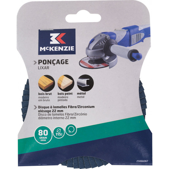 Disque lamelle fibre zirconium d.115mm grain 80