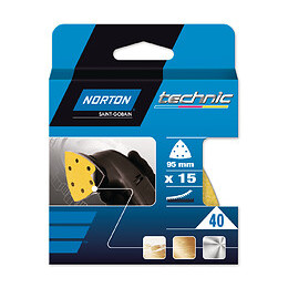 15 patins triangle à poncer 93mm Grain 40