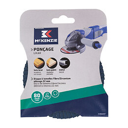 Disque lamelle fibre zirconium d.115mm grain 80