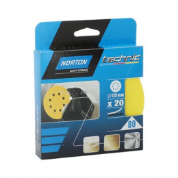 20 disques de ponÃ§age diamÃ¨tre 125mm Grain 80 pour ponceuse orbitale