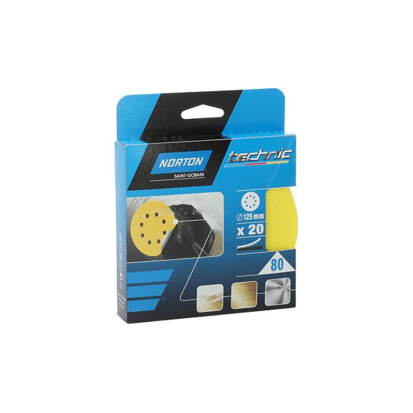 20 disques de ponÃ§age diamÃ¨tre 125mm Grain 80 pour ponceuse orbitale