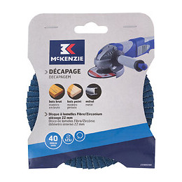 Disque lamelle fibre zirconium d.125mm grain 40