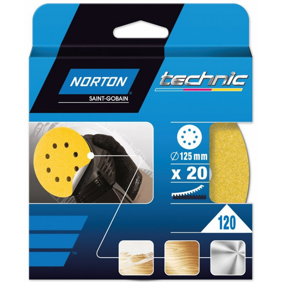 Lot de 20 disques abrasifs 125mm g80 8t