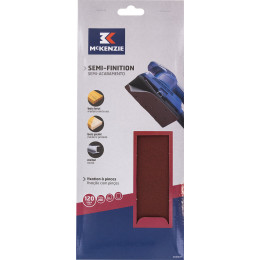 Patin rectangulaire à pince 115x280mm grain 120 lot de 10