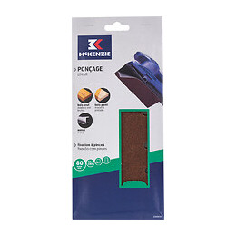 Patin rectangulaire à pinces 93x230mm grain 80, 8 trous