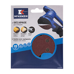 Disque perforé agrippant d.115mm grain 40, 8 trous lot de 5