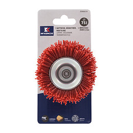 Brosse soucoupe perceuse d.75mm nylon