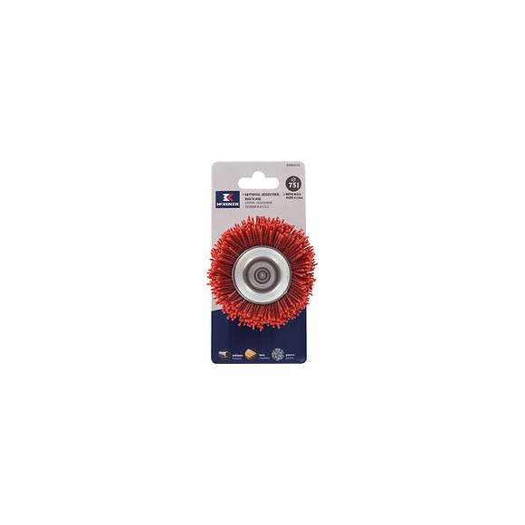 Brosse soucoupe perceuse d.75mm nylon