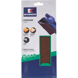 Patin rectangulaire à pinces 93x230mm grain 80, 8 trous