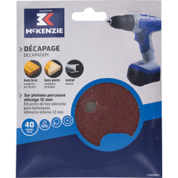 Disque plateau perceuse d.125mm grain 40 lot de 6