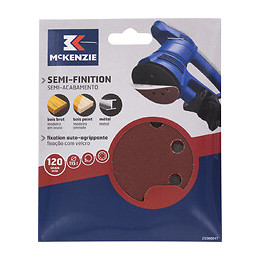 Disque perforé agrippant d.115mm grain 120, 8 trous lot de 5