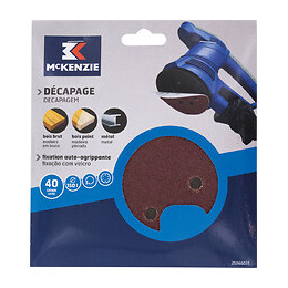 Disque perforé agrippant d.150mm grain 40, 6 trous lot de 5