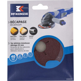 Disque plateau meuleuse d.115mm grain 40 lot de 3