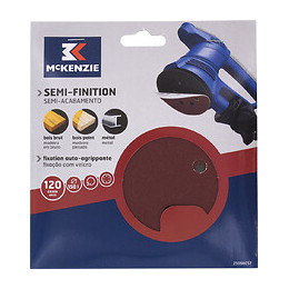 Disque perforé agrippant d.150mm grain 120, 6 trous lot de 5