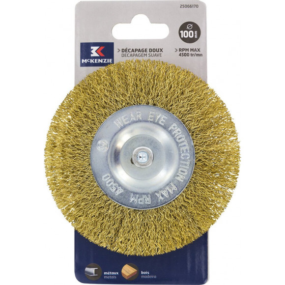 Brosse circulaire perceuse d.100x10mm laiton