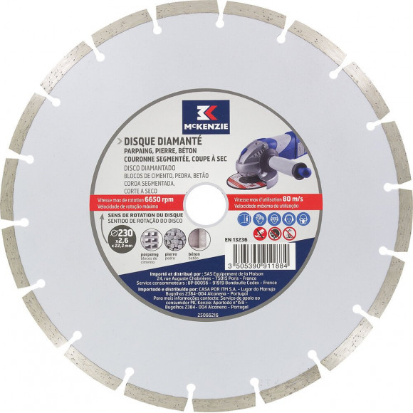 Disque diamant segmenté diamètre 230mm